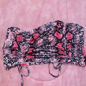 Snake print crop top